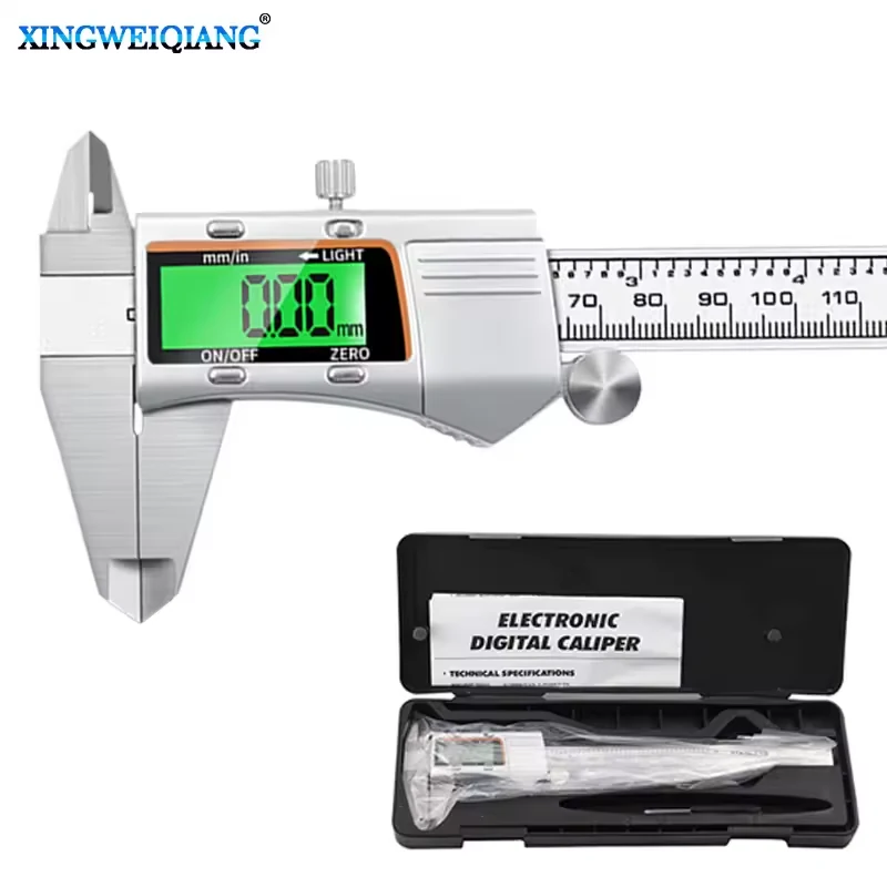 Stainless steel housing digital caliper 0-150mm measuring tool