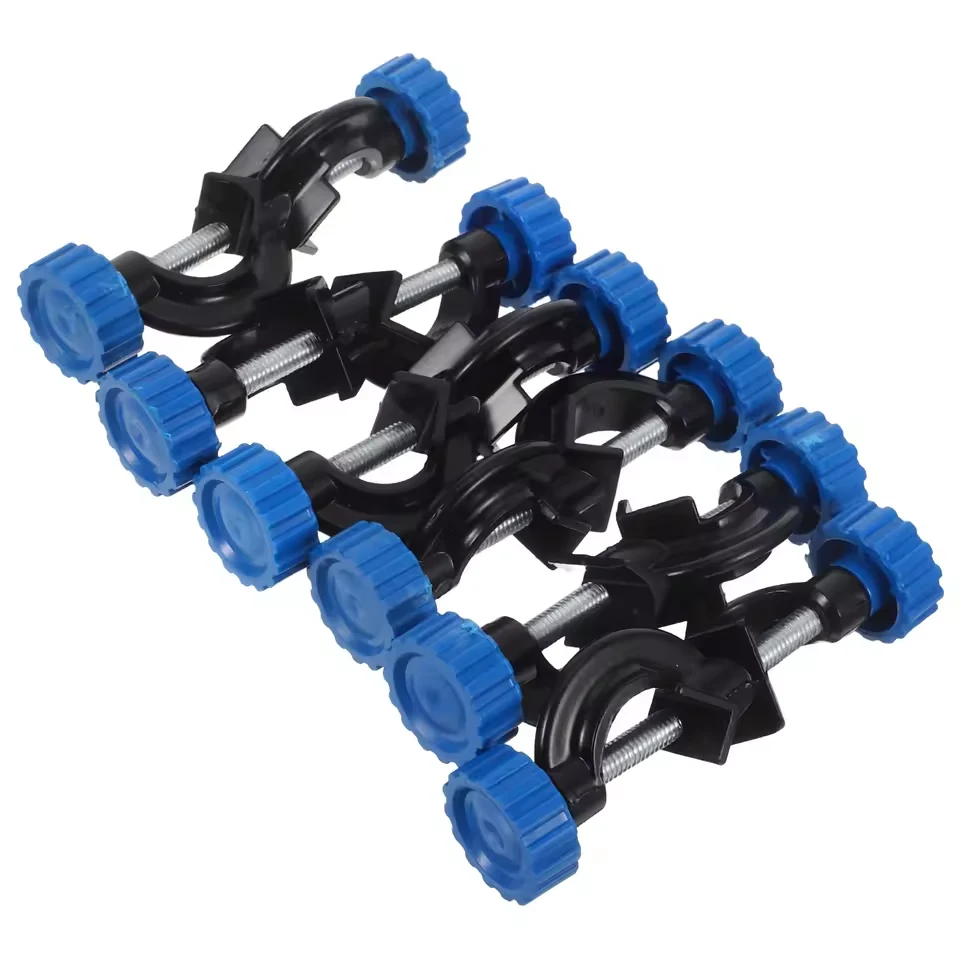 6Pcs Adjustable Laboratory Clamp Aluminum Cross Double Screw Lab